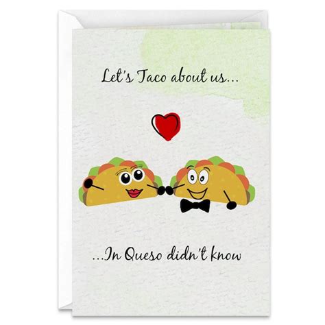 Taco Valentine Card Etsy