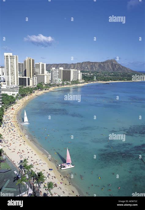 Waikiki Beach OAHU HAWAII Stock Photo - Alamy