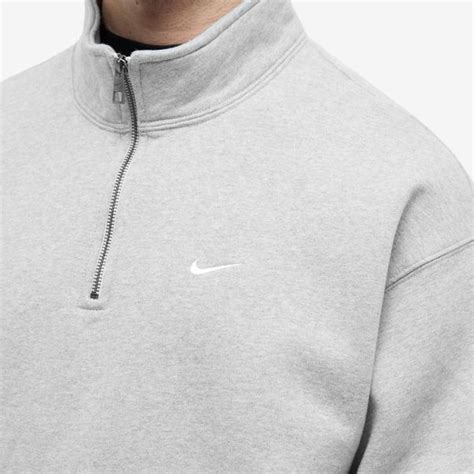 Nike Nrg Quarter Zip Top Dark Grey Heather White End Tw