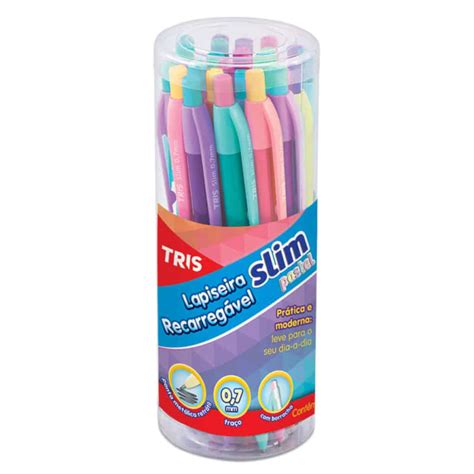 Lapiseira Slim Pastel 07mm Pote C24 Un Tris Tris