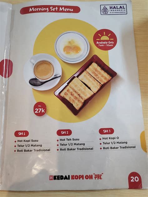 Carta Del Restaurante Kedai Kopi Oh Gading Serpong Curug Sangereng