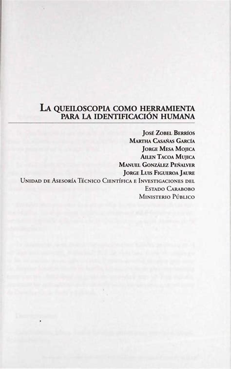 PDF LA QUEILOSCOPIA COMO HERRAMIENTA PARA LA Catalogo Mp Gob Ve Min