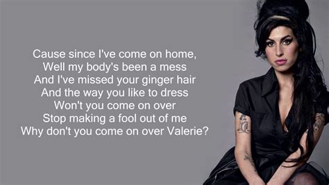 Amy Winehouse Valerie Lyrics YouTube Music