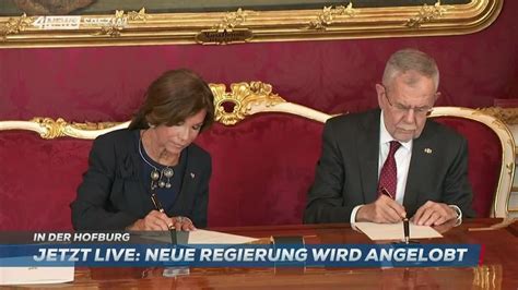 Regierung Kabinett Bierlein Von Van Der Bellen Angelobt Puls