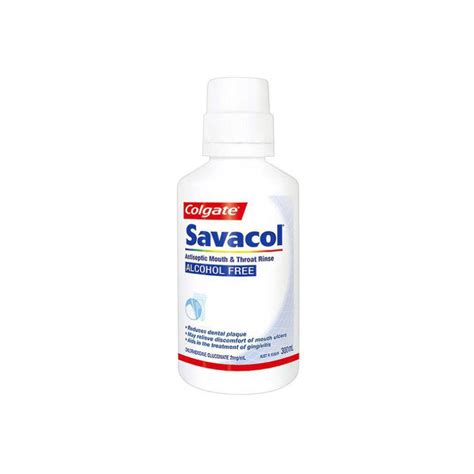 Colgate Savacol Alcohol Free Antiseptic Mouth Throat Rinse Alba