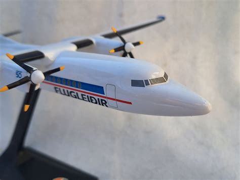 Imc Modelworks 1100 Model Plane Fokker 50 Flugleidir Icelandair