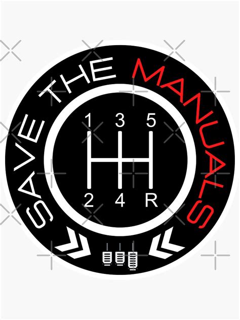 Save The Manuals Car Enthusiast Sticker By Dailey FS Redbubble