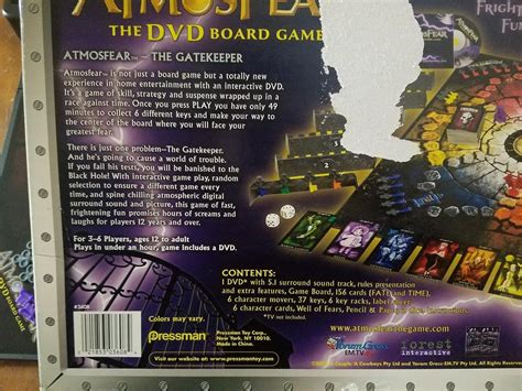 atmosfear  gatekeeper interactive dvd board game