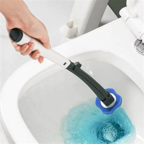 Escova Descartável Para Vaso Sanitário - Escova Descartável para Vaso Sanitário e Parede Banheiro Com 8 refil ...