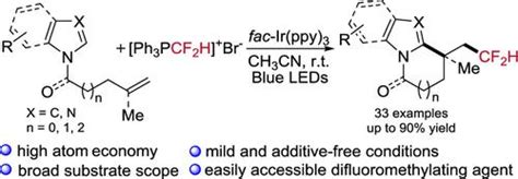 Visible Light Induced Radical Cascade Difluoromethylation Cyclization