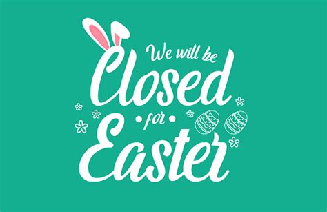 Closed For Easter Stock Illustration - Download Image Now - iStock