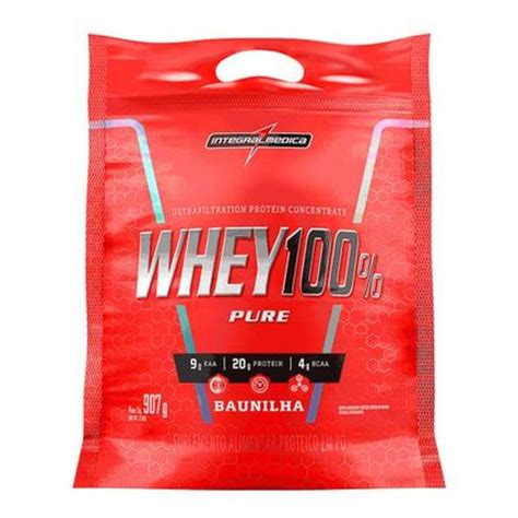 Whey 100 Pure 907g Integralmedica Proteína Concentrado Nota Fiscal