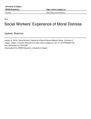 Fillable Online Prism Ucalgary Social Workers Experience Of Moral