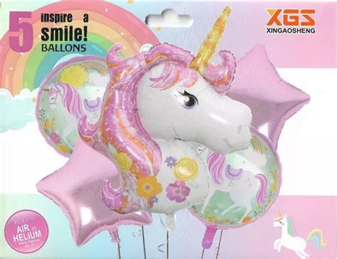 Pack Globos Metalizados Unicornio Globifiesta Cuotas Sin Inter S