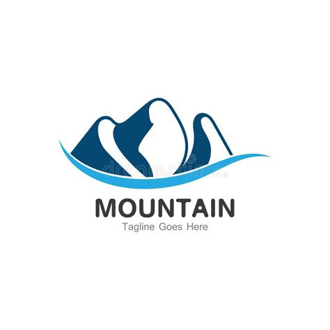 Modèle De Logo De Montagne Icône D illustration Du Vecteur De