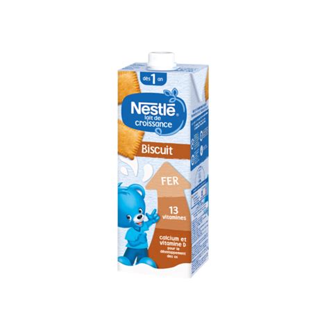 NESTLE LAIT DE CROISSANCE 1 AN BISCUIT 1 LITRE Laits 3ème âge et de