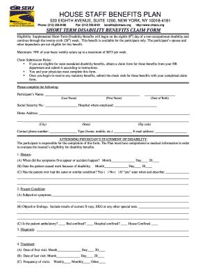 Fillable Online Cirseiu Seiuhealthcarepa Short Term Disability Form Fax