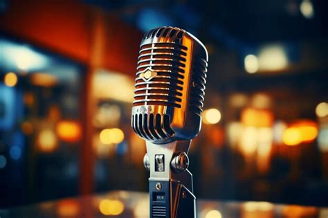 Premium Photo Microphone In Broadcasting Station