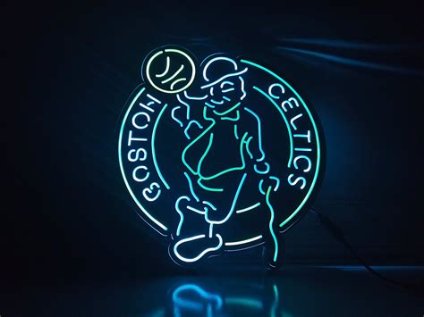 Boston Celtics Logo Sign Nba Led Light Desktop Decoration Wall Hangings