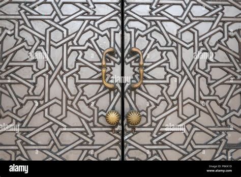 Close Up Of The Door At Hassan Ii Mosque Casablanca Morocco With