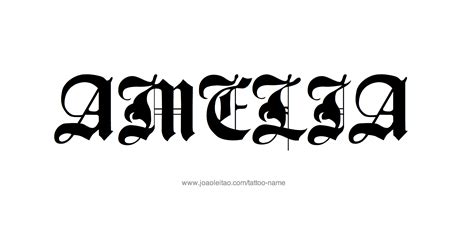 Amelia Name Tattoo Designs