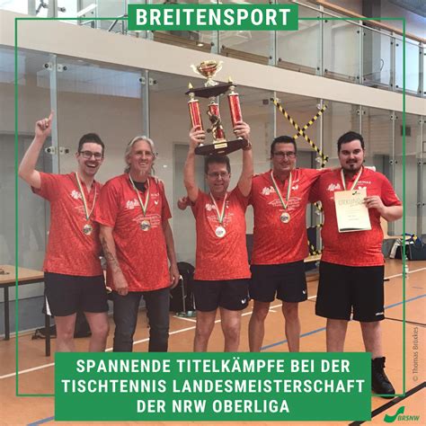 Spannende Titelk Mpfe Bei Der Tischtennis Landesmeisterschaft Der Nrw