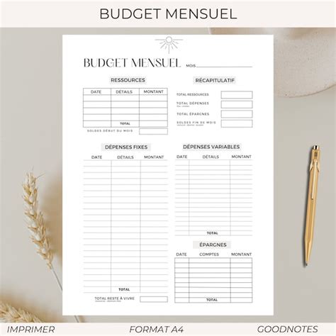 Planificateur budget en français budget planner Etsy France