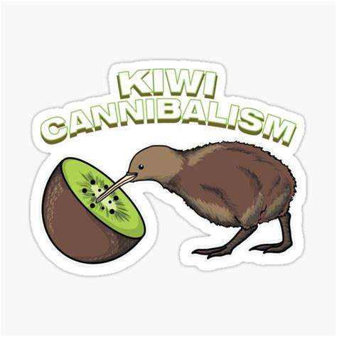 "Kiwi Cannibalism Bird & Plant - Gift Idea" Sticker for Sale by Kentala | Redbubble