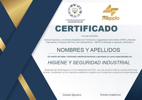 Diplomado En Higiene Y Seguridad Industrial Ispmt