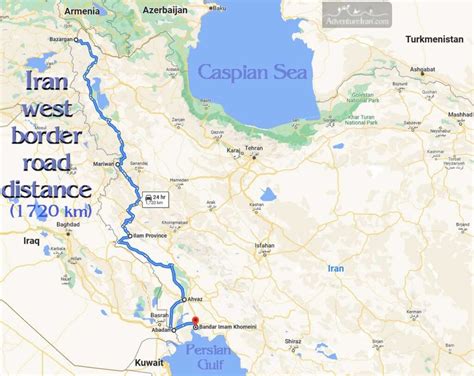 Iran country size and borders length - ADVENTURE IRAN Official Website ...