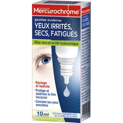 Gouttes Yeux En Mercurochrome Le Flacon De Ml Prix Carrefour