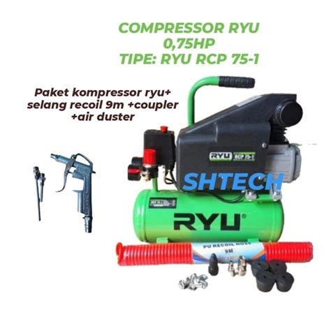 Jual COMPRESSOR RYU RCP 75 1 RCP75 1 KOMPRESOR PORTABLE 3 4 HP 10