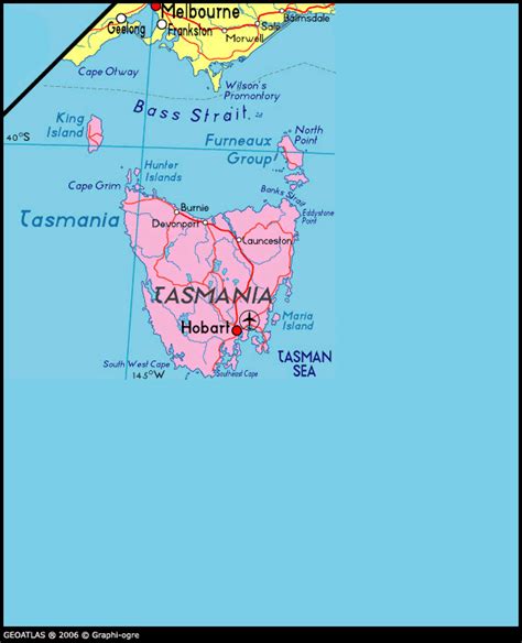 Map Of Tasmania Australia Tourizm Maps Of The World Australia Atlas