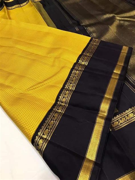 Kanjeevaram Sarees With Gap Border Silk Saree Blouse Designs Indian