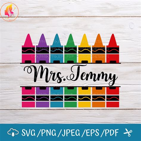 Crayon Split Monogram Svg Svg Files For Cricut Instant Download Fot