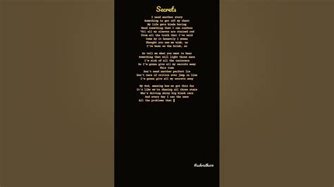Secrets Onerepublic Lyrics Youtube