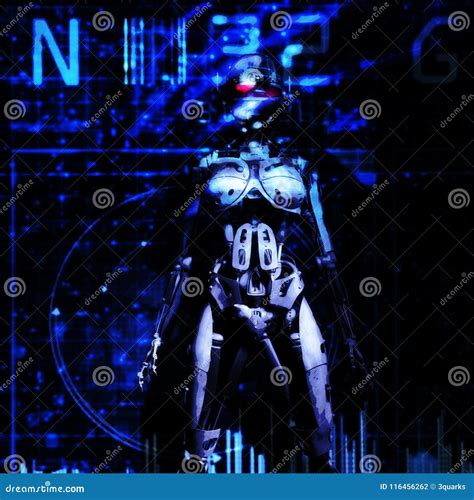 3d Illustration Of A Fembot Royalty Free Stock Photography