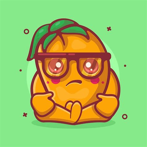 Premium Vector Kawaii Mango Fruit Character Mascot With Sad