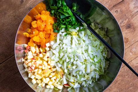 Chinakohl Salat Mit Mandarinen Und Apfel Herrlich Fruchtig