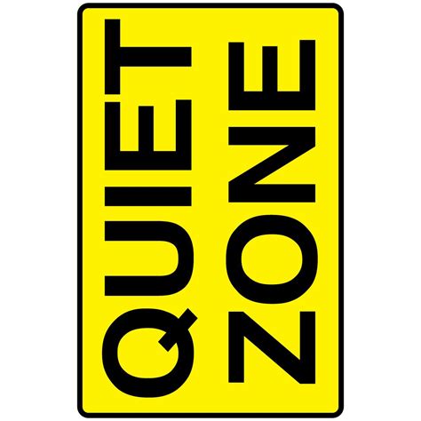 Quiet Zone Educational Laminated Chart