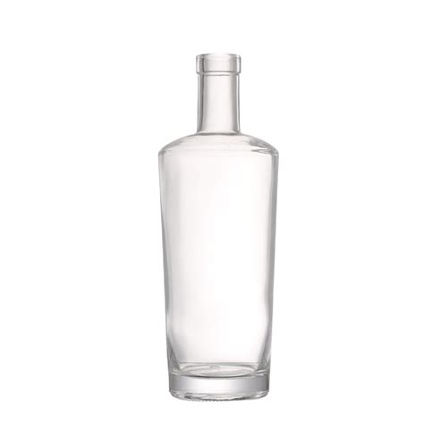 Wholesale Clear 700ml Liquor Whisky Glass Wine Bottle Vodka Spirits Bottle With Cork High