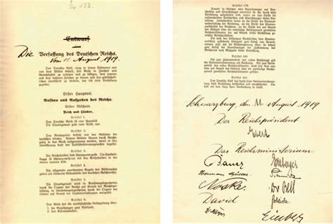 The signing of the Weimar Republic’s constitution | MR ALLSOP HISTORY . COM