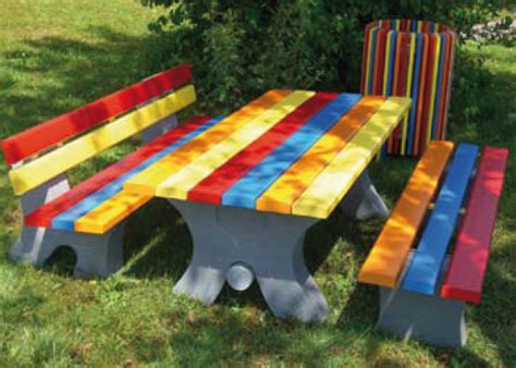 Table d extérieur plastique recyclé pour enfants Table pique nique