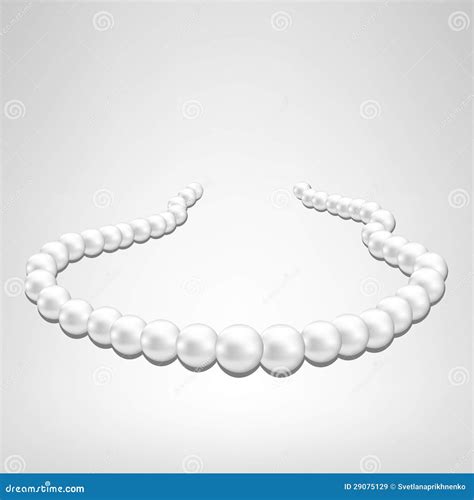 Pearl Necklace Stock Vector Illustration Of Necklace