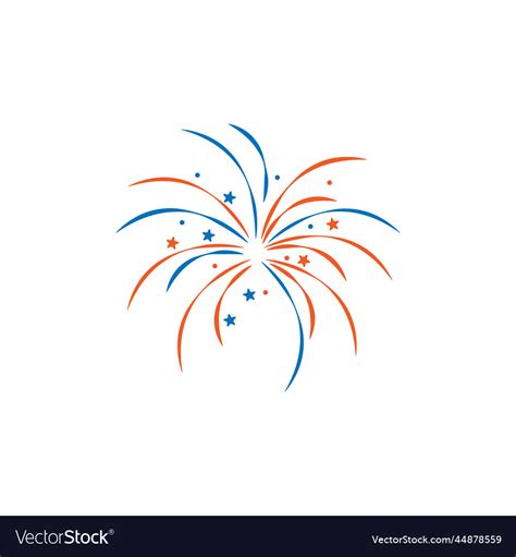 Fireworks happy new year icon design template Vector Image