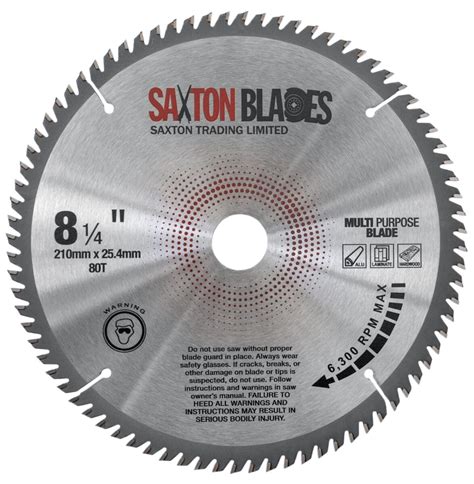 Tct Multi Purpose Circular Blade Mm X T X Mm Bore Saxton Blades