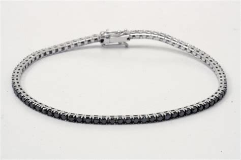 Bracciale Tennis Diamanti Neri Taglio Brillante Ct Biffi Gioielli