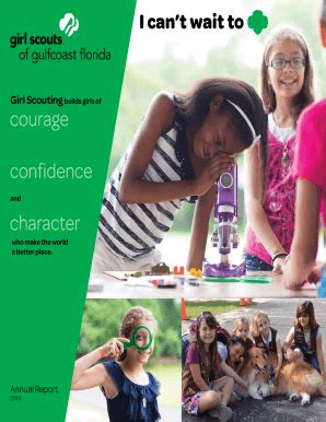 Fillable Online Gsgcf Gsgcf Annual Report Girl Scouts Of