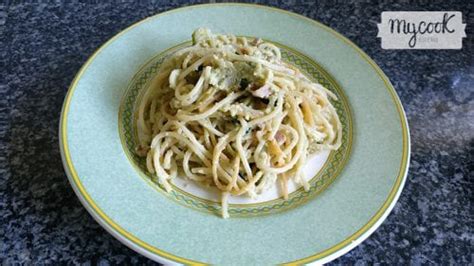 Espaguetis Con Carbonara De Aguacate Y Calabac N Mycook Recetas