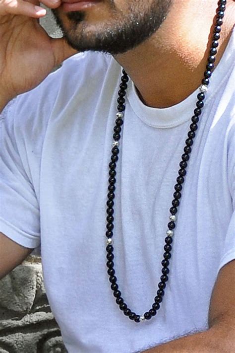 Summit Mens Beaded Necklace Black Onyx Mens Beaded Necklaces Beaded